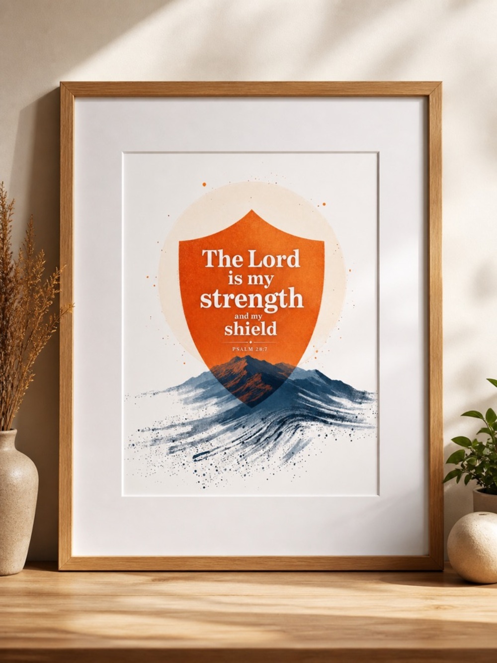 DDS Art Print, 8x10, Bible Verse, Paper Print, Unframed, Brave Series